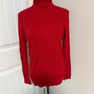 Talbots Vibrant Red Turtleneck Sweater